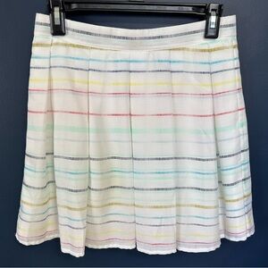 Armani Exchange White Multicolor Striped Skirt